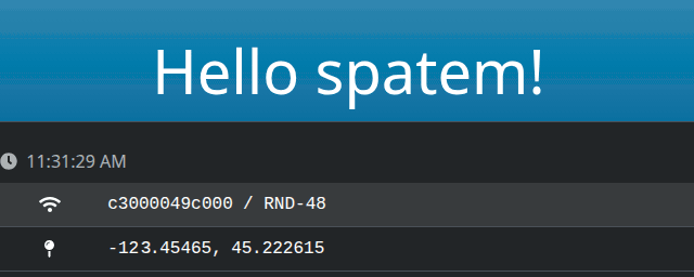 Hello spatem!