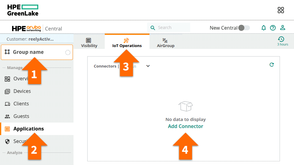 Add an Aruba IoT Connector