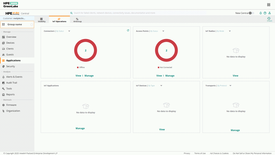 Aruba IoT Connector deploying