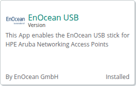EnOcean USB app for AOS 10