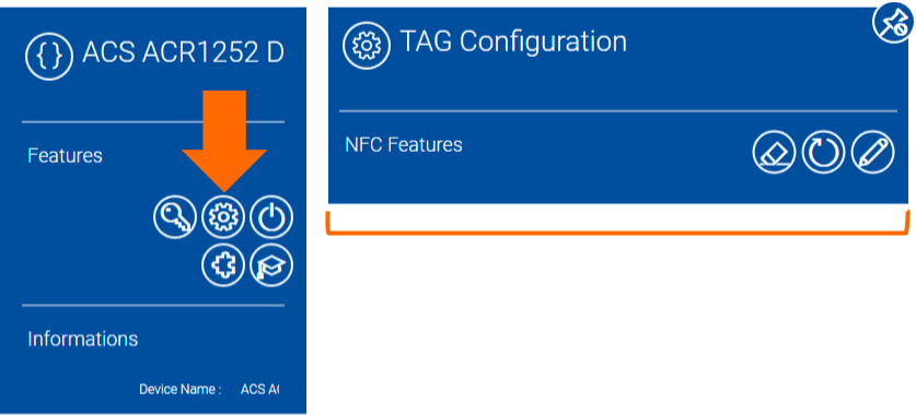 Device Manager NFC Tag Configuration