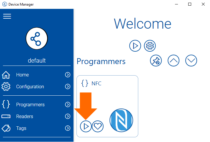 Device Manager PC welcome screen