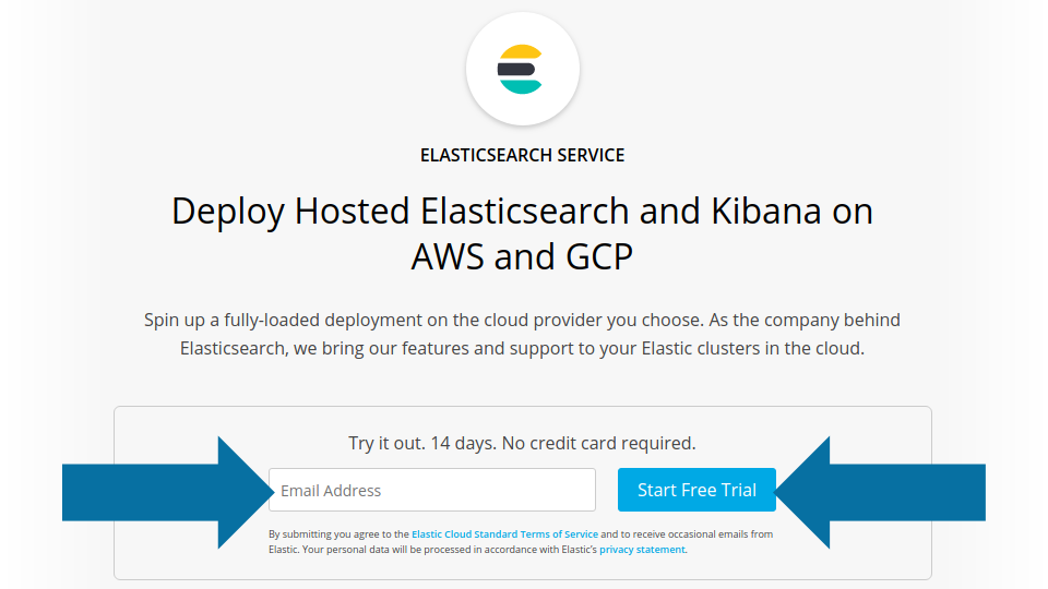 Start free trial of Elasticsearch Service