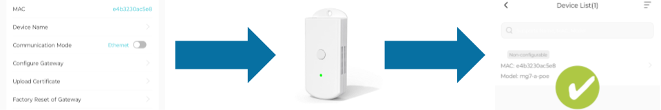 Minew MG7 Data Forwarding to Pareto Anywhere