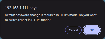HTTPS switch dialog