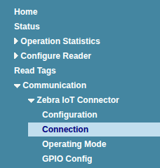 Zebra IoT Connector connection